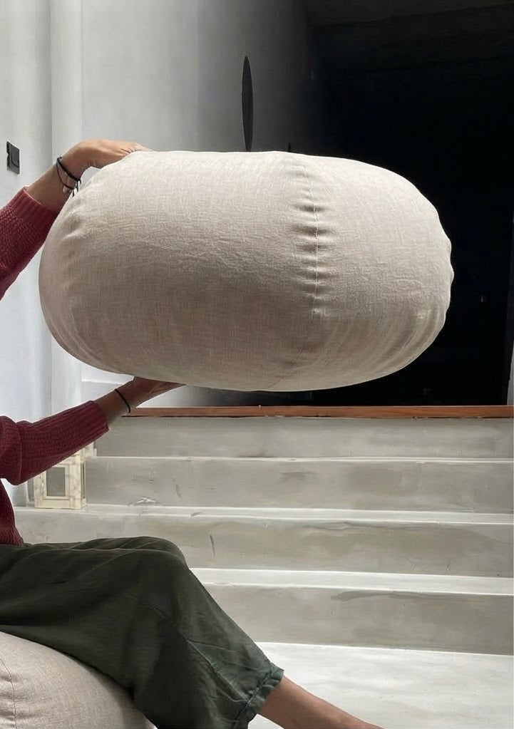 Segmented Round Pouffe
