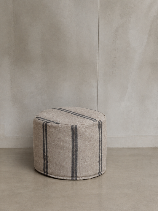 Runder flacher Pouf
