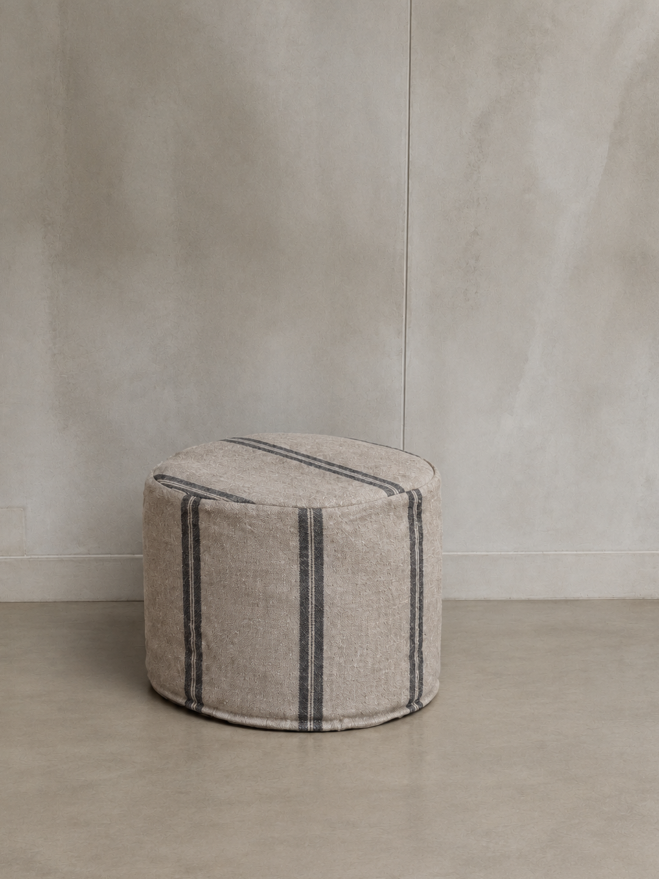 Runder flacher Pouf