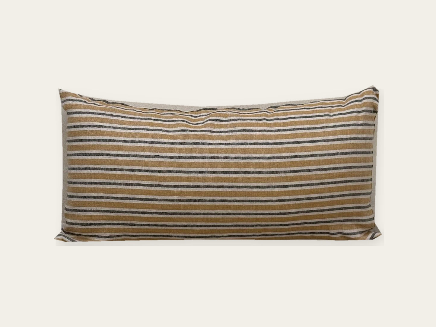 Cojines VIK Rayas mostaza sin overlock 60 x 30 cm