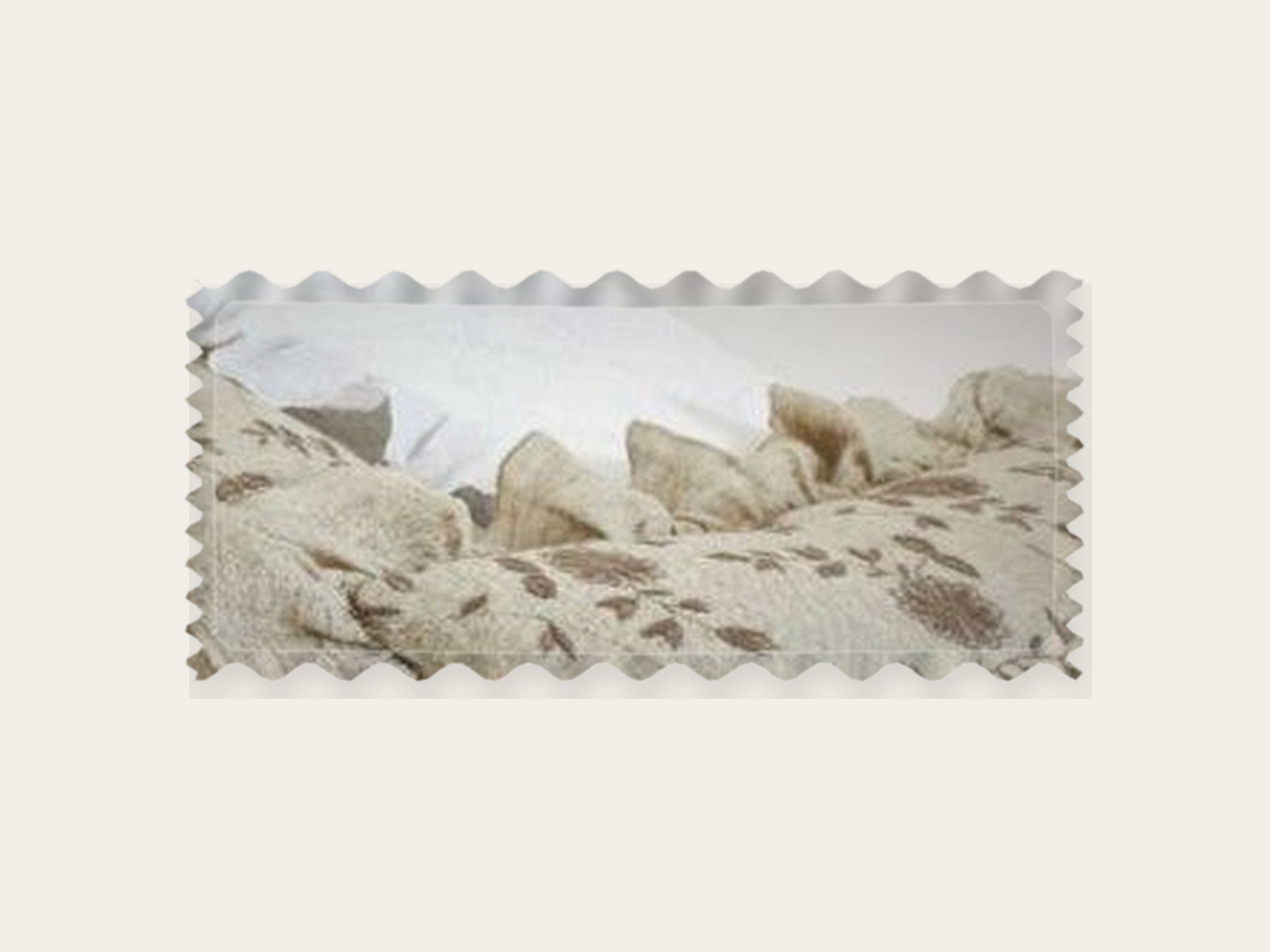 Cojines Countryside Bordado beige 60 x 30 cm